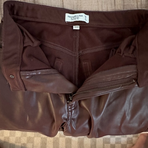 Abercrombie brown leather pants - Picture 3 of 3